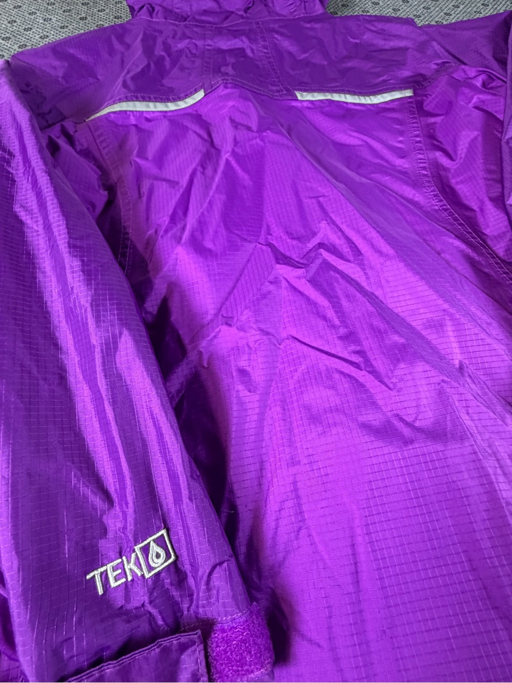 L.L. Bean Kids Purple Hooded Raincoat - Picture 10 of 10